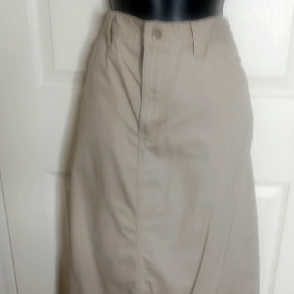 Khaki skirt, long, size 12, by Raiders Casuals.